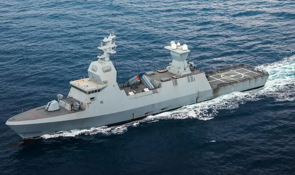 The Sa'ar 6, an Israeli warship.