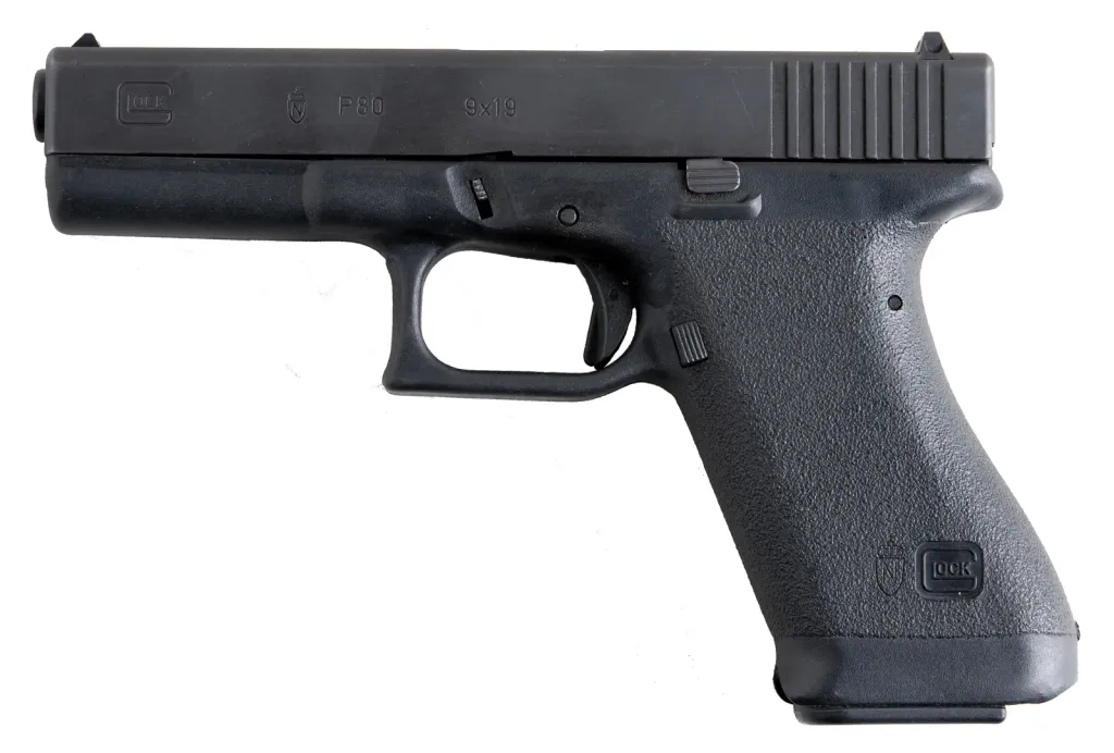 The Glock 17, an Austrian pistol.