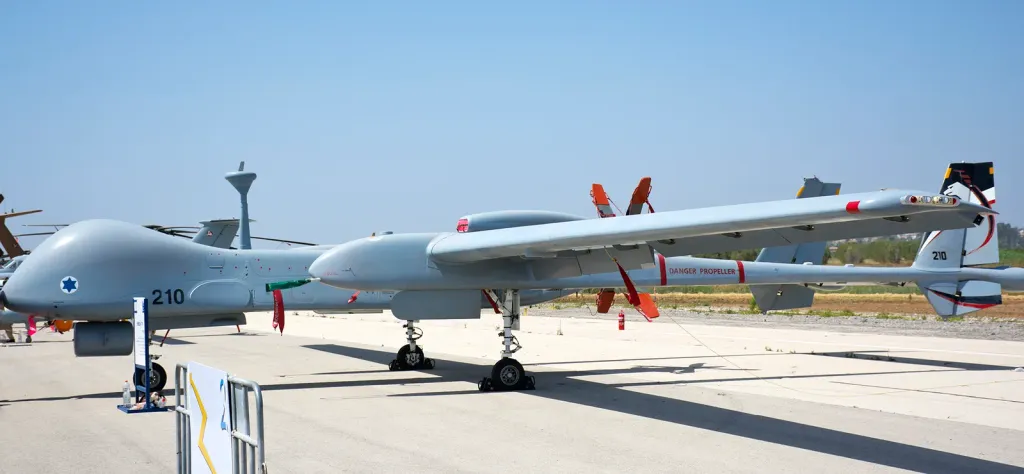 The Heron TP, an Israeli uncrewed aerial vehicle.