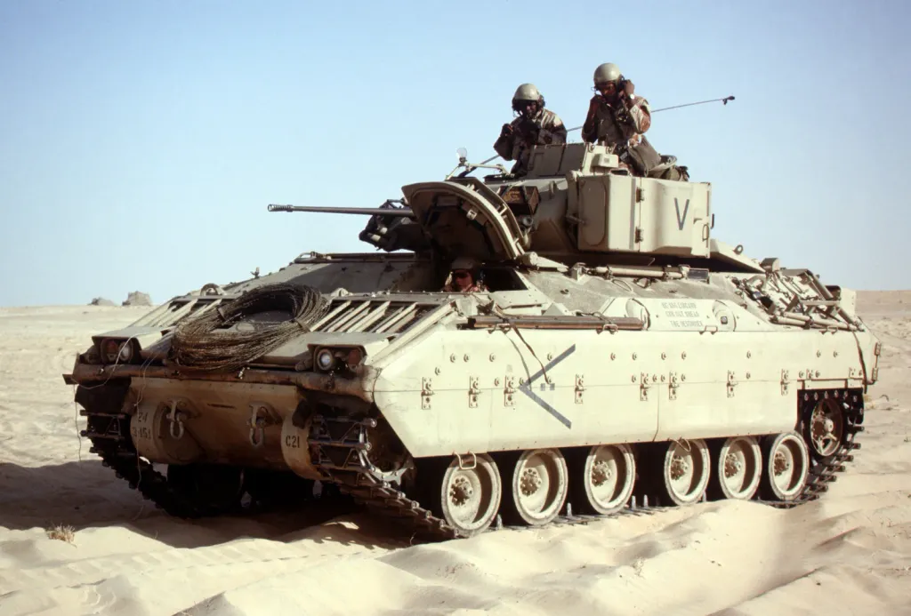 The M2A3 Bradley, a U.S. infantry fighting vehicle.